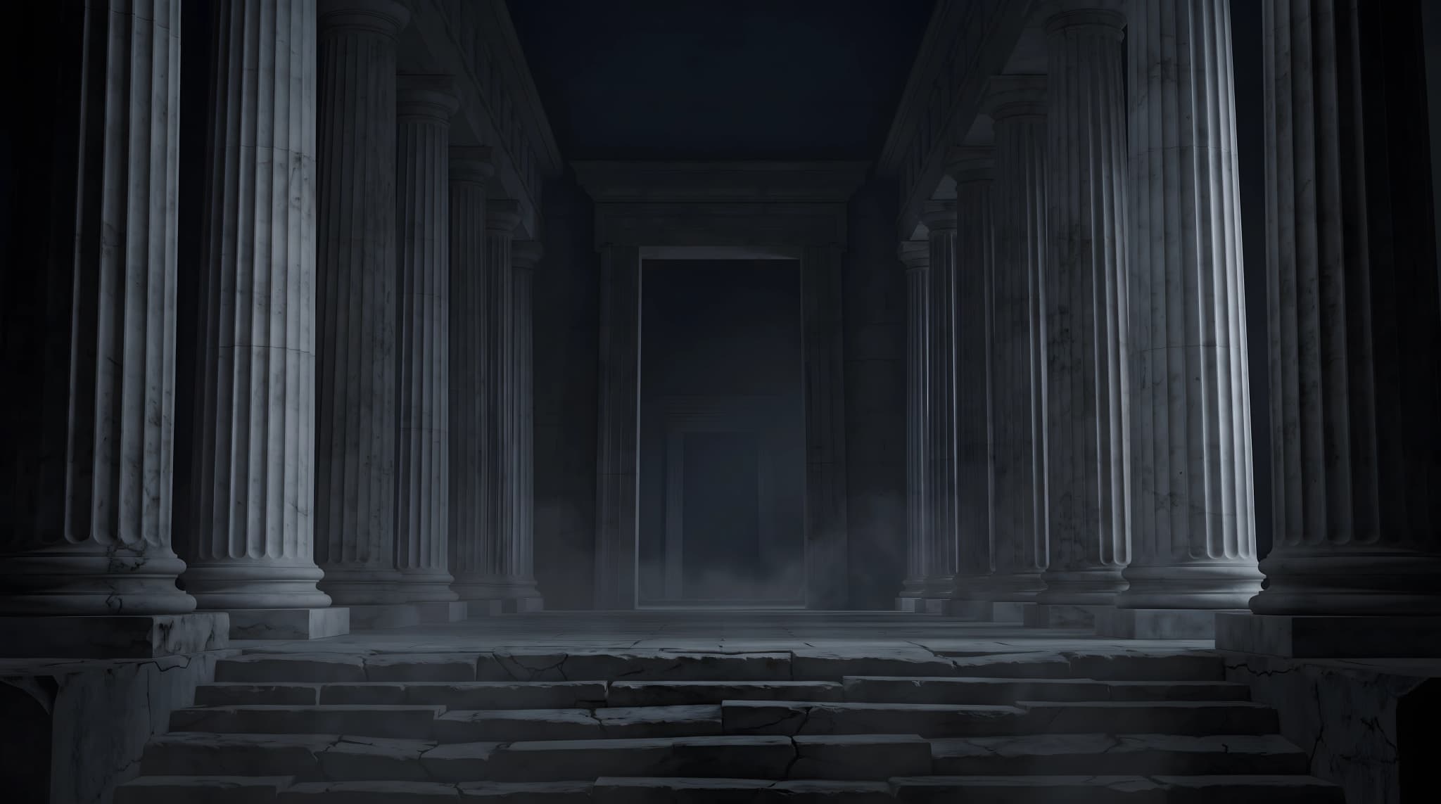 Classical ruins architecture detailed view